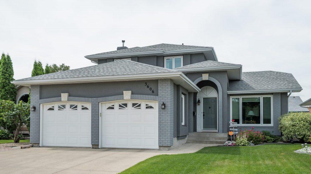 grey CorkShield over brick and stucco